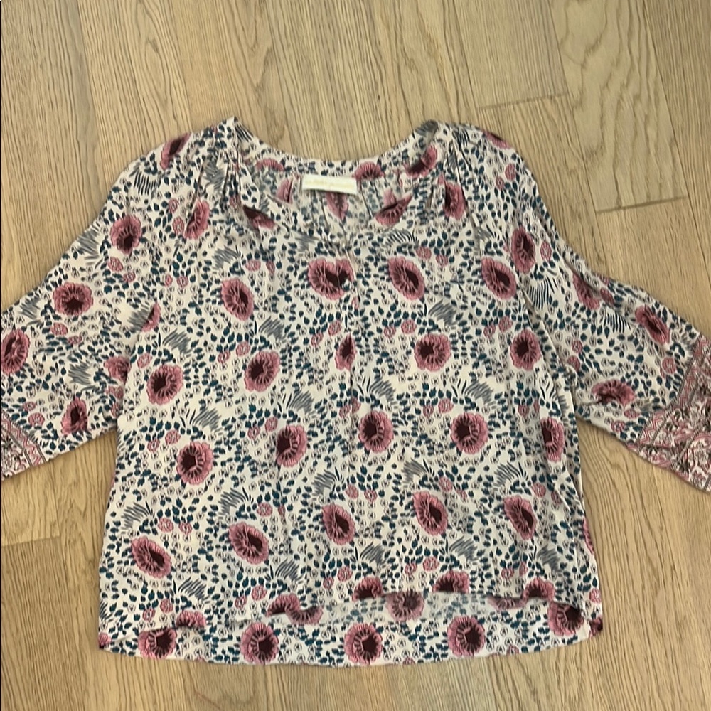 Natalie Martin Floral Print Women's Top - Pink and White